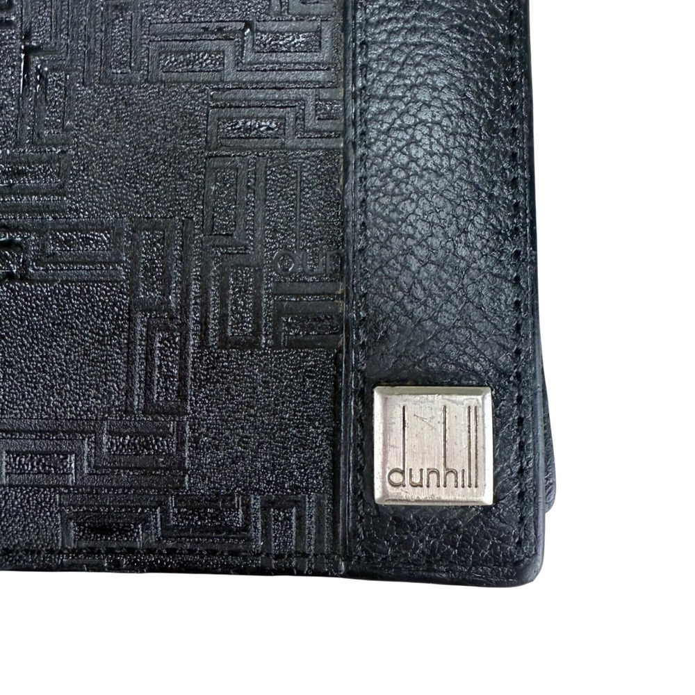 Authentic Dunhill D Eight D8 Black PVC Leather Bifold Wallet - Classic Design! - Picture 10 of 11